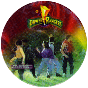 PaxToy.com  Фишка / POG / CAP / Tazo 152 (Color) из Фишки Power Rangers