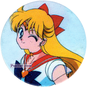 PaxToy.com  Фишка / POG / CAP / Tazo 160 Sailor Venus из Sailor Moon CAPS