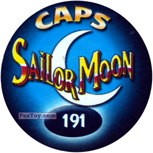 PaxToy.com - Фишка / POG / CAP / Tazo 191 Sailor Moon (Сторна-back) из Sailor Moon CAPS