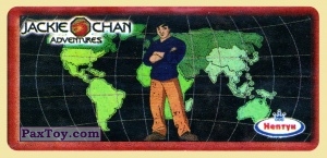 PaxToy.com  Наклейка / Стикер Jackie Chan - Карта Мира из Нептун: Jackie Chan Adventures