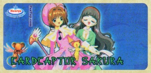 PaxToy.com Наклейка - Sakura Kinomoto, Tomoyo Daidouji, Cerberus из Нептун: Cardcaptor Sakura
