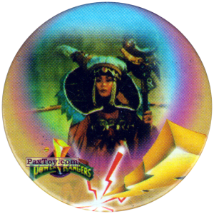 PaxToy.com  Фишка / POG / CAP / Tazo 035 (Mono) - Witch Bandora из Фишки Power Rangers