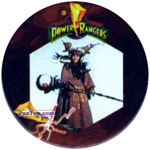 PaxToy.com  Фишка / POG / CAP / Tazo 131 (Mono) - Witch Bandora из Фишки Power Rangers