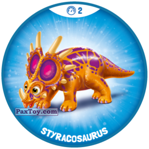 PaxToy.com Синяя фишка 02 Быстрые Динозавры - Styracosaurus из OZMO: Динозавры 1 и 2