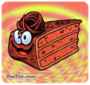 PaxToy.com  Наклейка / Стикер Живой предмет - Кусочек сладкого пирога из Boomer: Horror Monsters
