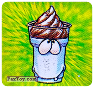 PaxToy.com  Наклейка / Стикер Живой предмет - Стаканчик мороженого из Boomer: Horror Monsters