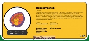 PaxToy.com - Брелок, Игрушка 01 Паразауролоф (Сторна-back) из Пятерочка: Завры 2