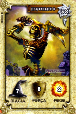 PaxToy.com - Карточка / Card 30 Esqueleto (Сторна-back) из Elma Chips: Dracomania