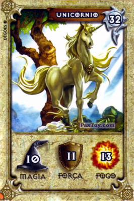 PaxToy.com - Карточка / Card 32 Unicornio (Сторна-back) из Elma Chips: Dracomania