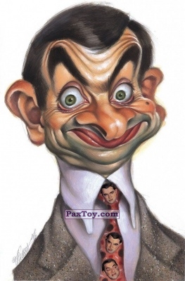 PaxToy.com - Наклейка / Стикер Rowan Atkinson - Mr. Bean (*) (Сторна-back) из Нептун: Звёзды Улыбаются