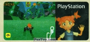 PaxToy.com  Наклейка / Стикер 09 Crash Bandicoot Racing из Жевательная резинка: PlayStation