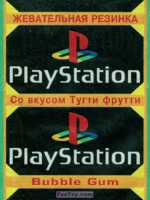 2000 - PlayStation - этикетка от жвачки - logo_tax PaxToy