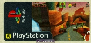PaxToy.com  Наклейка / Стикер 36 Crash Bandicoot Racing из Жевательная резинка: PlayStation