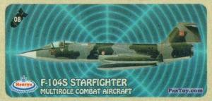 PaxToy.com 08 F-104S STARFIGHTER - MULTIROLE COMBAT AIRCRAFT из Нептун: Военные Самолёты и Вертолёты