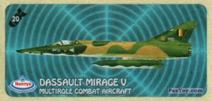 PaxToy.com 20 DASSAULT MIRAGE V - MULTIROLE COMBAT AIRCRAFT из Нептун: Военные Самолёты и Вертолёты