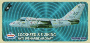 PaxToy.com 31 LOCKHEED S-3 VIKING - ANTI SUBMARINE AIRCRAFT из Нептун: Военные Самолёты и Вертолёты