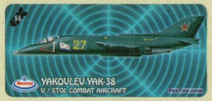 PaxToy.com 55 YAKOVLEV YAK-38 - V/STOL COMBAT AIRCRAFT из Нептун: Военные Самолёты и Вертолёты