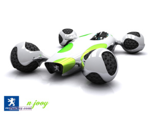 PaxToy.com - 01 Peugeot N Jooy (Сторна-back) из Нептун: Автомобили будущего (Голубая рамка)