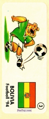 PaxToy.com 03 BOLIVIA из Chupa Chups - Жевательная резинка: FOOTBALL'94