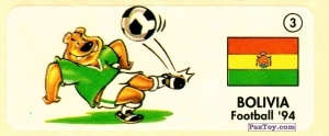 PaxToy.com - 03 Bolivia (Сторна-back) из Chupa Chups - Жевательная резинка: FOOTBALL'94