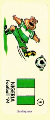 PaxToy.com 05 NIGERIA из Chupa Chups - Жевательная резинка: FOOTBALL'94
