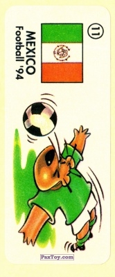 PaxToy.com 11 MEXICO из Chupa Chups - Жевательная резинка: FOOTBALL'94