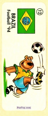 PaxToy.com 12 BRAZIL из Chupa Chups - Жевательная резинка: FOOTBALL'94