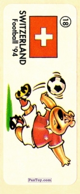 PaxToy.com 18 SWITZELAND из Chupa Chups - Жевательная резинка: FOOTBALL'94