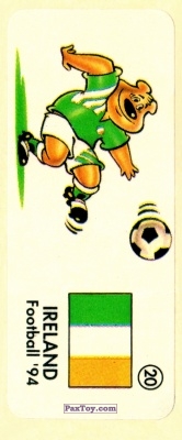 PaxToy.com 20 IRELAND из Chupa Chups - Жевательная резинка: FOOTBALL'94