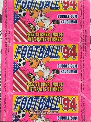 PaxToy.com Фантик - Жевательная резинка Football 94 из Chupa Chups - Жевательная резинка: FOOTBALL'94